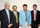 Gen Pervez Musharraf with Mr Najib Khan, Mr Jawad Raza and Mr Syed Ishrat Husain at Head Office